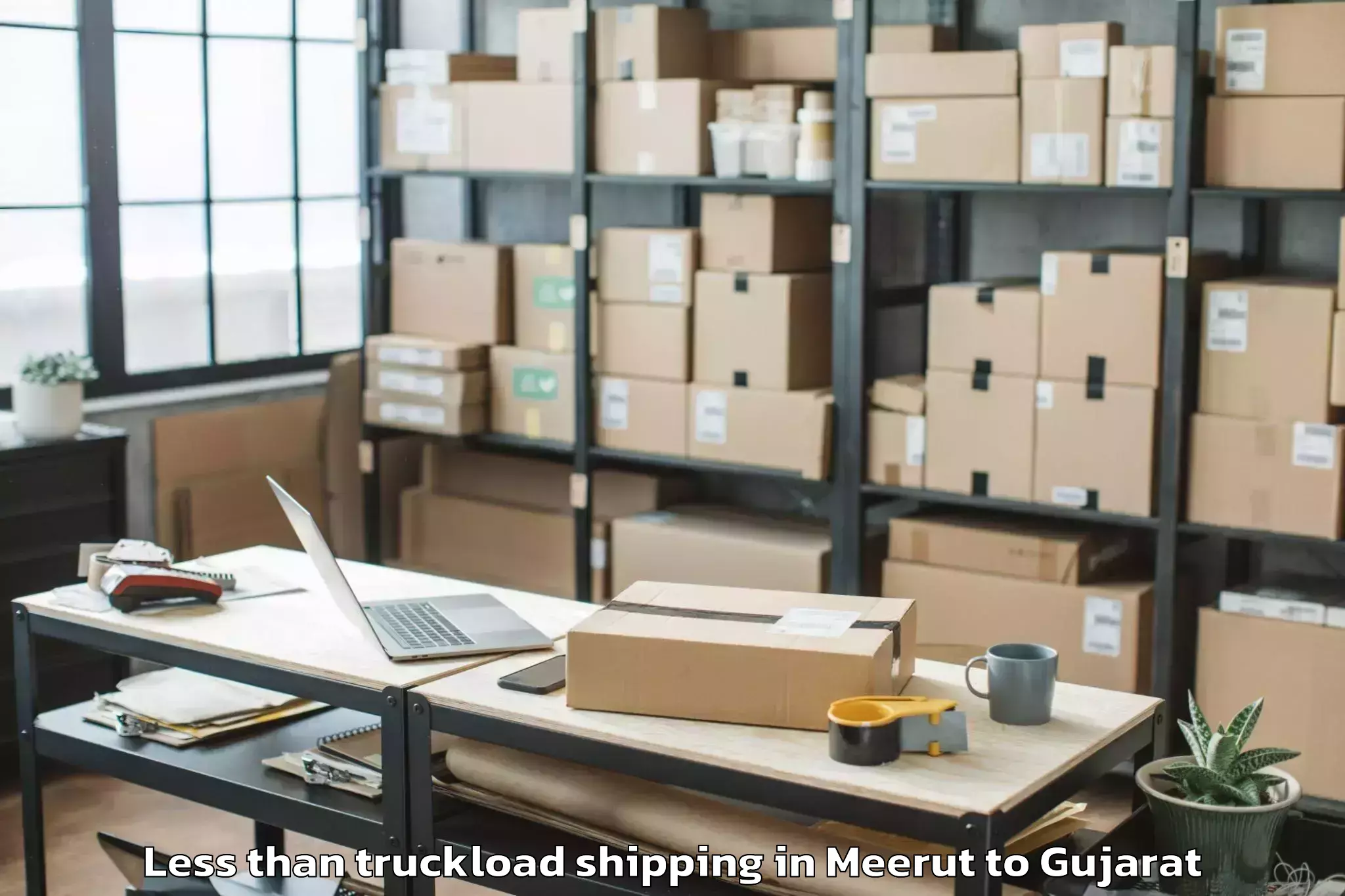 Affordable Meerut to Jasdan Less Than Truckload Shipping